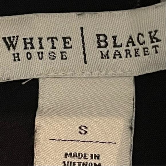 White House Black Market Ruffled Layered Party Event Black Dress NWOT Size S - Picture 8 of 11